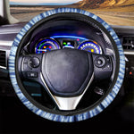 Blue Tie Dye Print Car Steering Wheel Cover