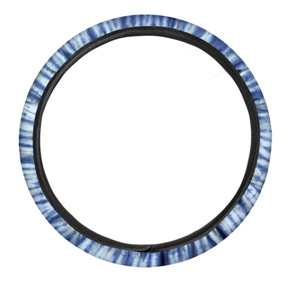 Blue Tie Dye Print Car Steering Wheel Cover