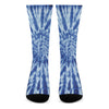 Blue Tie Dye Print Crew Socks