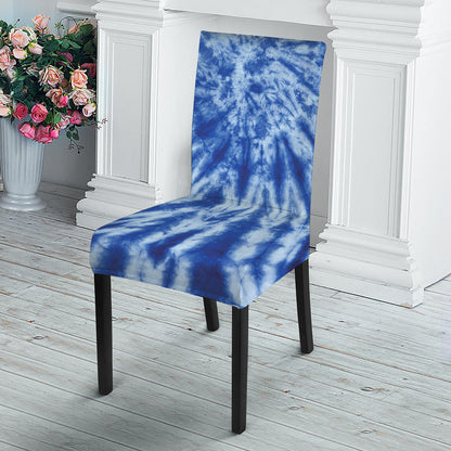 Blue Tie Dye Print Dining Chair Slipcover