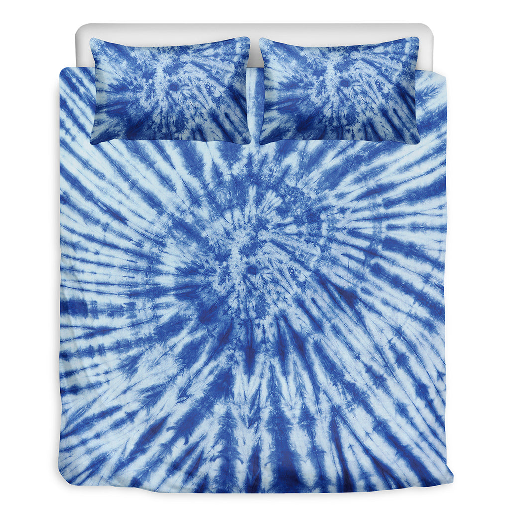 Blue Tie Dye Print Duvet Cover Bedding Set