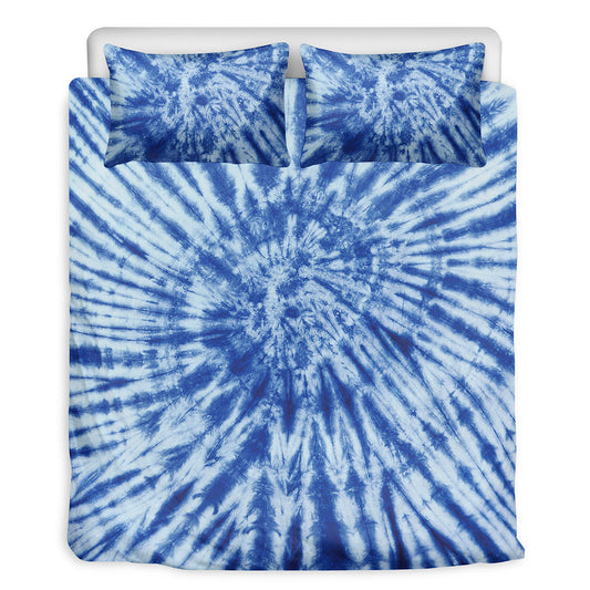 Blue Tie Dye Print Duvet Cover Bedding Set