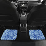 Blue Tie Dye Print Front and Back Car Floor Mats