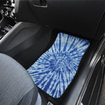 Blue Tie Dye Print Front and Back Car Floor Mats