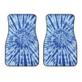 Blue Tie Dye Print Front Car Floor Mats
