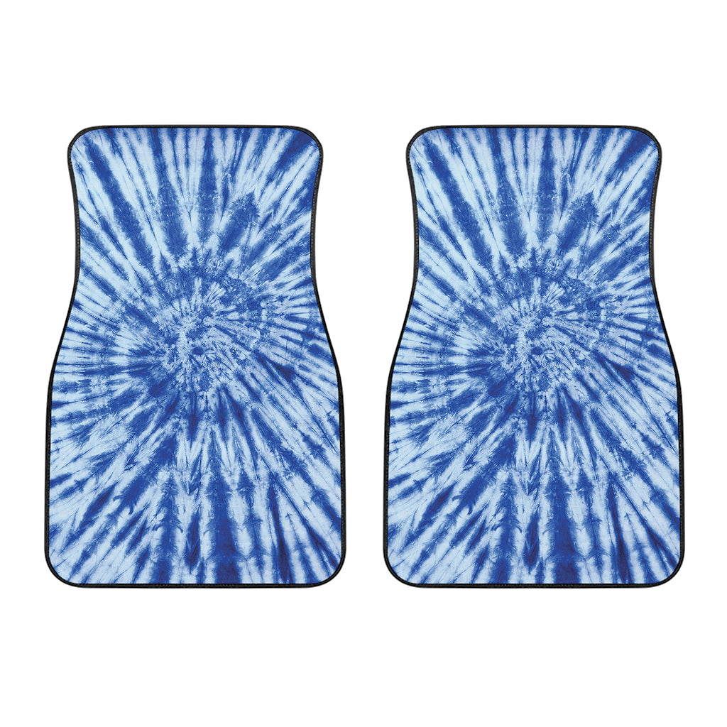 Blue Tie Dye Print Front Car Floor Mats