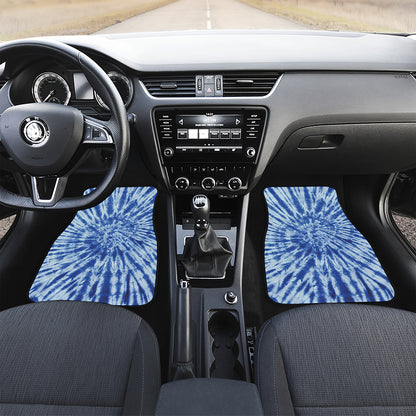 Blue Tie Dye Print Front Car Floor Mats