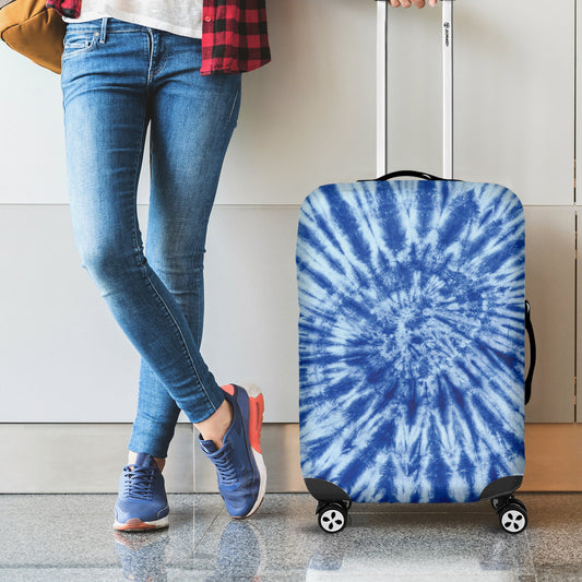 Blue Tie Dye Print Luggage Cover
