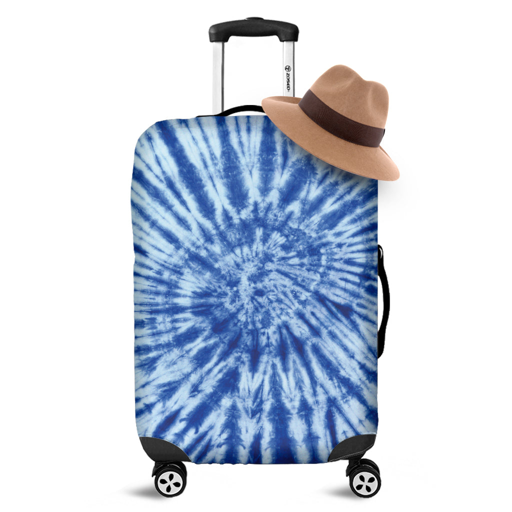 Blue Tie Dye Print Luggage Cover