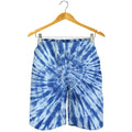 Blue Tie Dye Print Men's Shorts