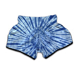 Blue Tie Dye Print Muay Thai Boxing Shorts