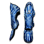 Blue Tie Dye Print Muay Thai Shin Guard