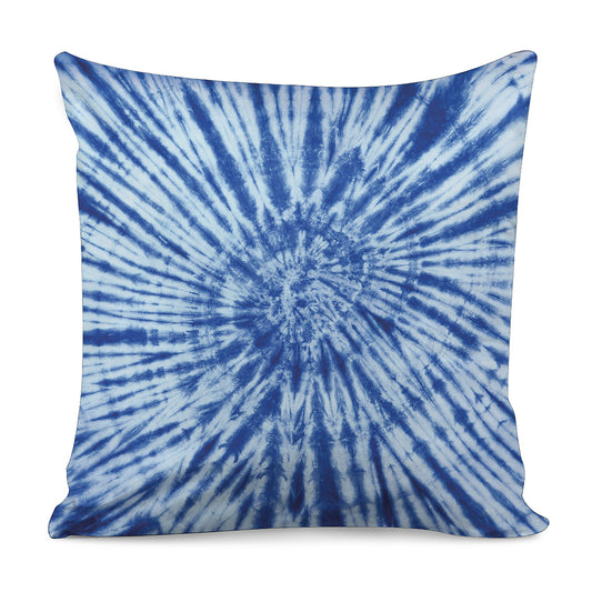 Blue Tie Dye Print Pillow Cover