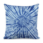 Blue Tie Dye Print Pillow Cover