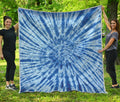 Blue Tie Dye Print Quilt