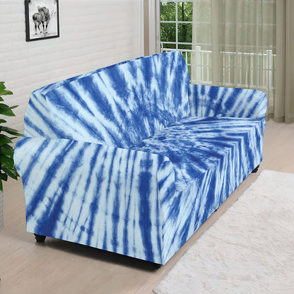 Blue Tie Dye Print Sofa Cover