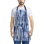 Blue Tie Dye Shibori Print Apron