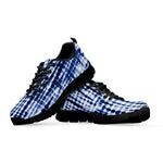 Blue Tie Dye Shibori Print Black Sneakers