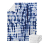 Blue Tie Dye Shibori Print Blanket