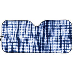 Blue Tie Dye Shibori Print Car Sun Shade