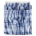 Blue Tie Dye Shibori Print Duvet Cover Bedding Set