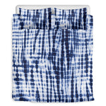 Blue Tie Dye Shibori Print Duvet Cover Bedding Set