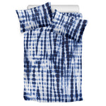 Blue Tie Dye Shibori Print Duvet Cover Bedding Set