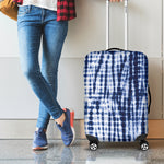 Blue Tie Dye Shibori Print Luggage Cover