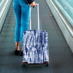 Blue Tie Dye Shibori Print Luggage Cover