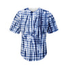 Blue Tie Dye Shibori Print Men's Baseball Jersey