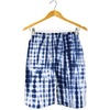 Blue Tie Dye Shibori Print Men's Shorts