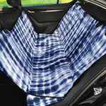 Blue Tie Dye Shibori Print Pet Car Back Seat Cover