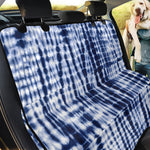 Blue Tie Dye Shibori Print Pet Car Back Seat Cover