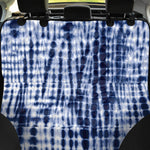 Blue Tie Dye Shibori Print Pet Car Back Seat Cover