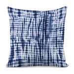 Blue Tie Dye Shibori Print Pillow Cover