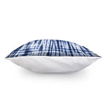 Blue Tie Dye Shibori Print Pillow Cover