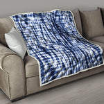 Blue Tie Dye Shibori Print Quilt