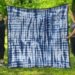 Blue Tie Dye Shibori Print Quilt