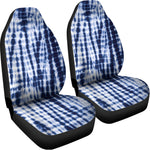 Blue Tie Dye Shibori Print Universal Fit Car Seat Covers