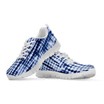 Blue Tie Dye Shibori Print White Sneakers