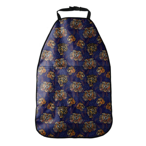 Blue Tiger Tattoo Pattern Print Car Seat Organizers