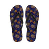 Blue Tiger Tattoo Pattern Print Flip Flops