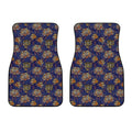 Blue Tiger Tattoo Pattern Print Front Car Floor Mats