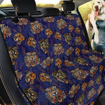 Blue Tiger Tattoo Pattern Print Pet Car Back Seat Cover