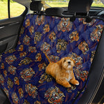 Blue Tiger Tattoo Pattern Print Pet Car Back Seat Cover