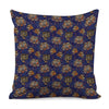 Blue Tiger Tattoo Pattern Print Pillow Cover