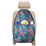 Blue Tropical And Pink Flamingo Print Car Seat Organizers