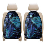 Blue Tropical Leaves Print Car Seat Organizers