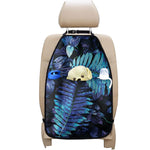 Blue Tropical Leaves Print Car Seat Organizers