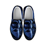 Blue Viking God Odin And Crow Print Black Slip On Shoes